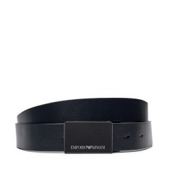 Pasek Męski Emporio Armani. Niebieskie paski Emporio Armani, bez wzorów. Za 399.99 zł.