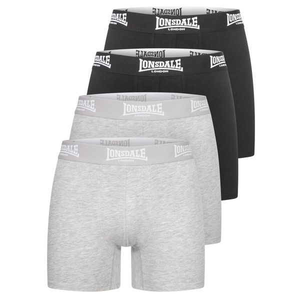 Bokserki Lonsdale East Challow (x4). Czarne bokserki Lonsdale, m, bez wzorów. Za 188.50 zł.