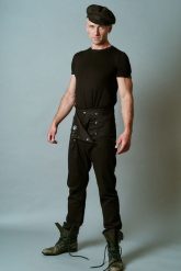 Spodnie Oficery Męskie Czarne. Czarne eleganckie spodnie Hultaj Polski, na co dzień, l, z bawełny, eleganckie. Za 479.00 zł.