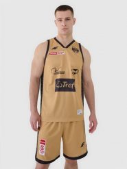 4F Koszulka meczowa replika domowa z sezonu 2024/25 męska 4F x PLK - Trefl Sopot - multikolor XL. Czarne bezrękawniki 4F, m, z aplikacjami, z dzianiny, bez kołnierzyka, bez ramiączek. Za 219.99 zł.