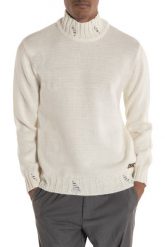 Takeshy Kurosawa Sweter | 83517 | Maglia Vulcano Bucata | Mężczyzna | Kremowy. Białe swetry nierozpinane Takeshy Kurosawa, m, bez wzorów, z dzianiny, bez kołnierzyka, bez ramiączek. W wyprzedaży za 419.00 zł.