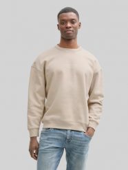 Męska Bluza Tom Tailor Relaxed Printed Crewneck Light Dove Grey 1045579 11754. Szare bluzy Tom Tailor, m, bez wzorów, bez kaptura. Za 119.99 zł.
