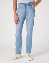 WRANGLER LARSTON MĘSKIE SPODNIE JEANSOWE JEANSY THE GRINGO W18S84Z95 112330753. Białe spodnie materiałowe Wrangler, do pracy, na lato, l, bez wzorów, z bawełny, biznesowe, z obniżonym stanem, krótkie. Za 229.99 zł.