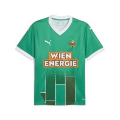 Koszulka domowa SK Rapid Wiedeń 24/25 PUMA Sport Green White. Białe t-shirty sportowe Puma, bez wzorów, bez ramiączek, do piłki nożnej. W wyprzedaży za 259.00 zł.
