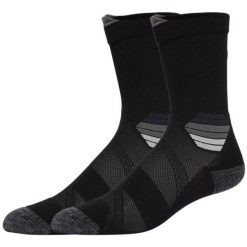 Skarpetki sportowe dla dorosłych ASICS Fujitrail Run Crew Sock. Czarne skarpety ASICS, bez wzorów, z elastanu. Za 59.99 zł.