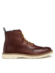 Geox Kozaki U Pove U56M7A 000FF C7011 Bordowy. Czerwone kozaki Geox, bez wzorów, ze skóry, bez obcasa, bez zapięcia. Za 469.99 zł.