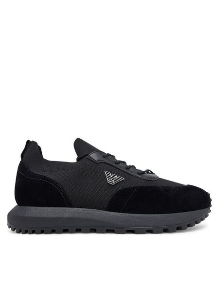 Emporio Armani Sneakersy EM003739 AF19724 MC005 Czarny. Czarne buty sportowe casual Emporio Armani, bez wzorów, bez zapięcia. Za 1,359.00 zł.