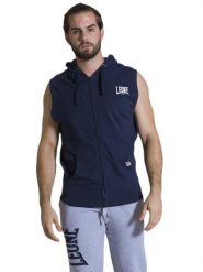 Leone 1947 Apparel Męska bluza z kapturem bez rękawów i zamkiem błyskawicznym. Szare bluzy z kapturem LEONE 1947 APPAREL, m, bez wzorów, z bawełny, z kapturem. Za 105.21 zł.