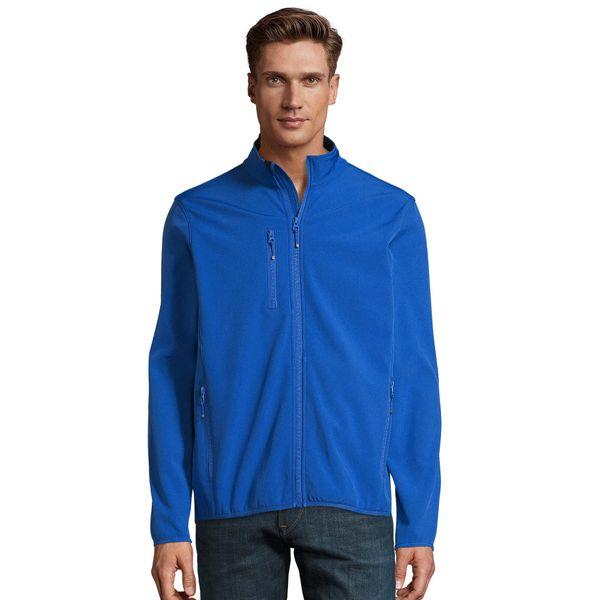 Męska Kurtka Radian Soft Shell. Niebieskie kurtki SOL'S, m, bez wzorów, z softshellu, bez kaptura. Za 193.99 zł.