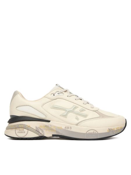 Premiata Sneakersy Moerun Var 7872 Biały. Białe buty sportowe casual Premiata, bez wzorów, ze skóry, bez zapięcia. Za 1,429.00 zł.