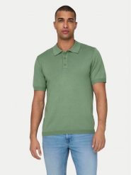 Only & Sons Polo Wyler 22022219 Zielony Regular Fit. Zielone koszulki polo Only & Sons, m, bez wzorów, z wiskozy, bez kołnierzyka, bez ramiączek. Za 79.99 zł.