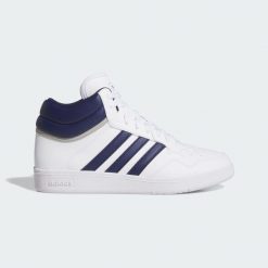 Buty Hoops 4.0 Mid. Białe buty do koszykówki Adidas, bez zapięcia, do koszykówki. Za 295.30 zł.