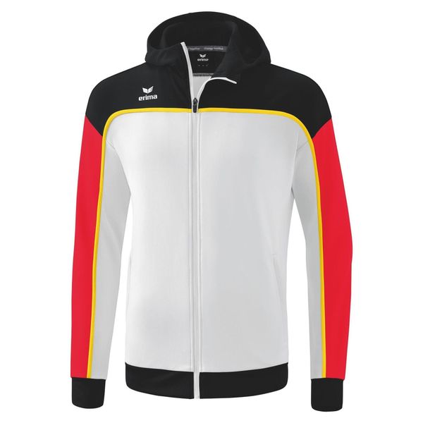 Kurtka treningowa Erima Change By Erima z kapturem, wielokolorowa. Białe kurtki Erima, na zimę, m, bez wzorów, z materiału, z kapturem. W wyprzedaży za 189.50 zł.