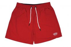 Spodenki Plażowe, Czerwone Luźne Męskie, Sportowe z Kieszonami, Kąpielowe -Pako Jeans. Czerwone kąpielówki Pako Jeans, m, bez wzorów, z jeansu. Za 57.00 zł.