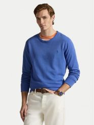 Polo Ralph Lauren Bluza 710A12485004 Niebieski Regular Fit. Niebieskie bluzy Polo Ralph Lauren, m, bez wzorów, z bawełny, bez kaptura. Za 769.99 zł.