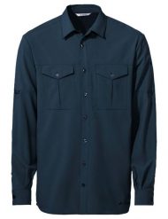 Koszula turystyczna Vaude Rosemoor LS Shirt II. Niebieskie koszule Vaude, l, bez wzorów, z materiału, bez kołnierzyka, bez ramiączek. Za 302.49 zł.