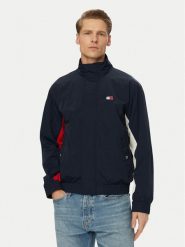 Tommy Jeans Kurtka przejściowa DM0DM22738 Granatowy Regular Fit. Niebieskie kurtki Tommy Jeans, m, bez wzorów, z jeansu, bez kaptura. Za 649.99 zł.