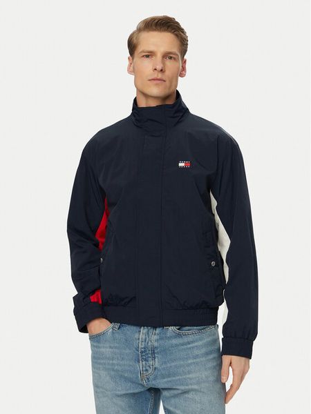 Tommy Jeans Kurtka przejściowa DM0DM22738 Granatowy Regular Fit. Niebieskie kurtki Tommy Jeans, m, bez wzorów, z jeansu, bez kaptura. Za 421.99 zł.