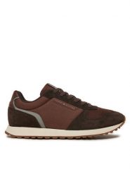 Tommy Hilfiger Sneakersy New Runner Eva Trainers FM0FM05454 Brązowy. Brązowe buty sportowe casual Tommy Hilfiger, bez wzorów, z materiału, bez zapięcia. Za 369.99 zł.