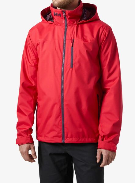 Kurtka przeciwdeszczowa męska Helly Hansen Crew Hooded Jacket 2.0. Czerwone kurtki Helly Hansen, m, bez wzorów, z materiału, z kapturem. Za 732.00 zł.