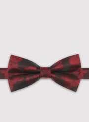 PAKO LORENTE - Bordowa mucha męska we wzór kwiatowy. Czerwone krawaty i muchy Pako Lorente, bez wzorów, z poliesteru. Za 99.99 zł.