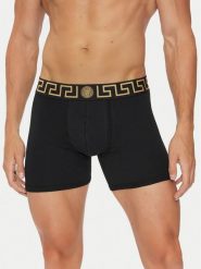 Versace Bokserki AU10028 1A10011 Czarny. Czarne bokserki VERSACE, l, bez wzorów, z bawełny. Za 199.99 zł.