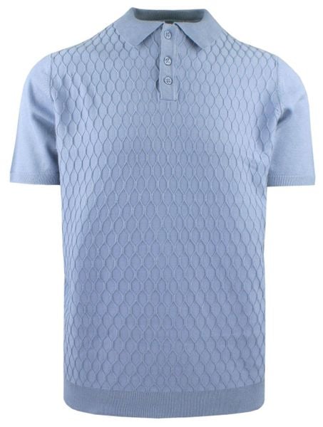 Męska Koszulka Polo z Dzianiny - Brave Soul - Błękitna. Niebieskie koszulki polo Brave Soul, na lato, l, bez wzorów, z dzianiny, bez kołnierzyka, bez ramiączek. Za 129.00 zł.