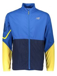 New Balance Kurtka sportowa w kolorze niebiesko-żółto-granatowym rozmiar: S. Niebieskie kurtki outdoor i hardshell New Balance, s, bez wzorów, bez kaptura, outdoorowe. Za 114.98 zł.