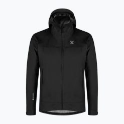 Kurtka przeciwdeszczowa męska Montura Danubio G. Czarne kurtki MONTURA, m, bez wzorów, bez kaptura. Za 1,199.00 zł.