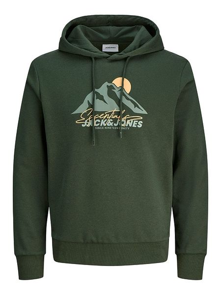 Jack & Jones Bluza w kolorze ciemnozielonym rozmiar: XL. Zielone bluzy Jack & Jones, xl, bez wzorów, z kapturem. Za 114.44 zł.