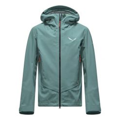 Kurtka turystyczna z kapturem Salewa Ortles GTX 3L Epe. Zielone kurtki Salewa, na zimę, l, bez wzorów, z gore-texu, z kapturem. Za 1,875.55 zł.