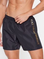 EA7 Emporio Armani Szorty kąpielowe 902035 CC720 00120 Czarny Regular Fit. Czarne kąpielówki EA7 Emporio Armani, m, bez wzorów, z syntetyku. Za 239.99 zł.