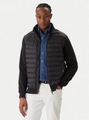 Tommy Hilfiger Kurtka przejściowa Mix Media Ess MW0MW41329 Czarny Regular Fit. Czarne kurtki Tommy Hilfiger, l, bez wzorów, z bawełny, bez kaptura. Za 849.99 zł.