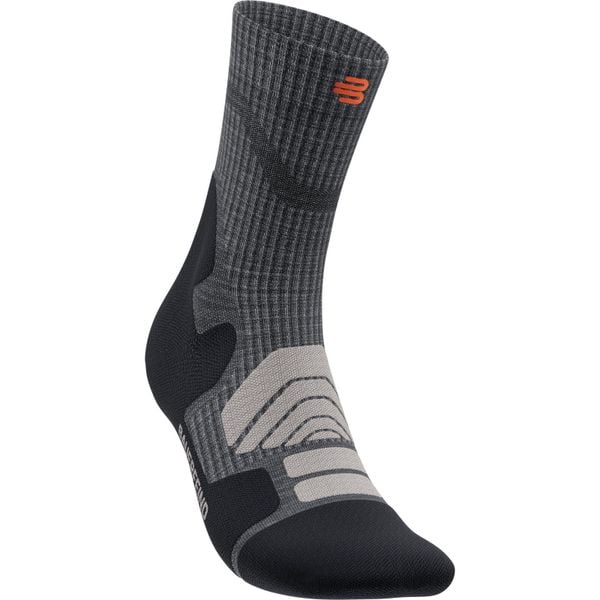 Skarpetki średniej wysokości z wełny merino Bauerfeind Outdoor Merino. Szare skarpety BAUERFEIND, bez wzorów, ze skóry. Za 150.00 zł.