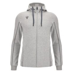 Bluza z kapturem z pełnym zamkiem błyskawicznym Macron Stage ECO. Szare bluzy z kapturem Macron, s, bez wzorów, z bawełny, z kapturem. Za 421.05 zł.