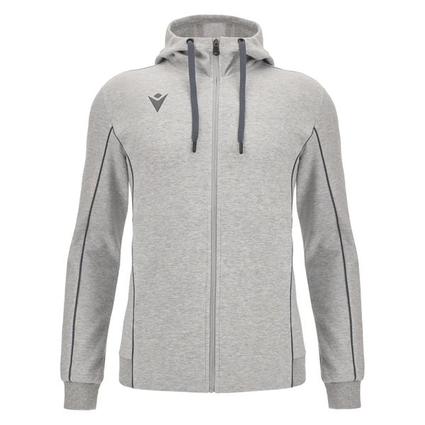 Bluza z kapturem z pełnym zamkiem błyskawicznym Macron Stage ECO. Szare bluzy z kapturem Macron, s, bez wzorów, z bawełny, z kapturem. Za 428.45 zł.