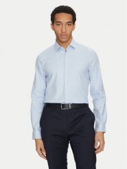 Calvin Klein Koszula K10K114310 Błękitny Slim Fit. Niebieskie koszule CALVIN KLEIN, m, bez wzorów, z bawełny, bez kołnierzyka, bez ramiączek. Za 219.99 zł.