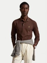Polo Ralph Lauren Polo 710955081502 Brązowy jasny Slim Fit. Brązowe koszulki polo Polo Ralph Lauren, m, bez wzorów, z bawełny, bez kołnierzyka, bez ramiączek. Za 543.99 zł.
