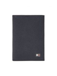 Tommy Hilfiger Duży Portfel Męski Th Flag Bifold AM0AM13522 Granatowy. Niebieskie portfele Tommy Hilfiger, bez wzorów, ze skóry. Za 299.99 zł.