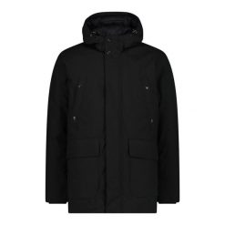 Długa kurtka narciarska z kapturem CMP. Czarne kurtki narciarskie i snowboardowe CMP, bez wzorów, narciarskie. Za 669.00 zł.