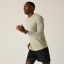 Męska koszulka z długim rękawem Mindo Anti-Insect z siateczki. Brązowe bluzki z długim rękawem Regatta, m, bez wzorów, z poliesteru, bez kołnierzyka, bez ramiączek. W wyprzedaży za 99.99 zł.