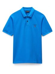 NAPAPIJRY Koszulka polo "Elbas" w kolorze niebieskim rozmiar: XL. Niebieskie koszulki polo NAPAPIJRY, xl, bez wzorów, z bawełny, bez kołnierzyka, bez ramiączek. Za 119.12 zł.