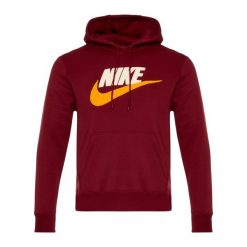 Bluza męska Nike Club Fleece Hoodie. Czerwone bluzy Nike, m, bez wzorów, bez kaptura. Za 309.99 zł.
