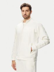 Guess Bluza Z6YQ18 K4964 Kremowy Regular Fit. Białe bluzy Guess, l, z aplikacjami, z bawełny, bez kaptura. Za 394.99 zł.
