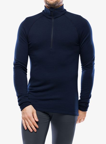 Bluza termoaktywna męska Houdini Desoli Thermal Half Zip. Niebieskie bielizna termoaktywna Houdini, m, bez wzorów, ze skóry, bez ramiączek, snowboardowy. Za 753.49 zł.