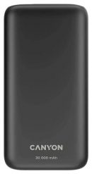 Canyon PB-301 LED 30000 mAh PD 20W QC 3.0 czarny. Czarne powerbanki . Za 119.90 zł.