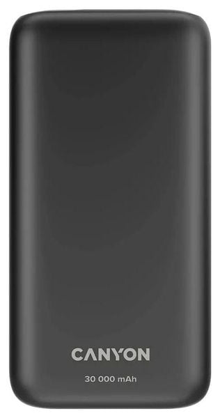 Canyon PB-301 LED 30000 mAh PD 20W QC 3.0 czarny. Czarne powerbanki . Za 119.90 zł.