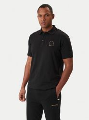 KARL LAGERFELD Polo 745025 561235 Czarny Regular Fit. Czarne koszulki polo KARL LAGERFELD, m, bez wzorów, z bawełny, bez kołnierzyka, bez ramiączek. Za 479.99 zł.