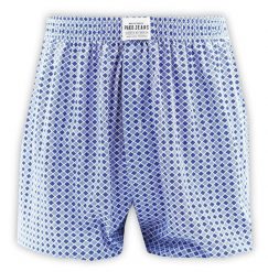 Bokserki Luźne, Niebieskie Majtki z Rozporkiem na Guziki, 100% Bawełna, Męskie -Pako Jeans. Niebieskie bokserki Pako Jeans, l, bez wzorów, z bawełny. Za 33.00 zł.
