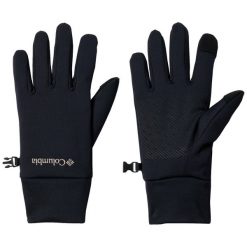 Rękawiczki sportowe dla dorosłych Point Park Fleece Glove. Czarne rękawiczki Columbia, bez wzorów, z elastanu. Za 99.99 zł.